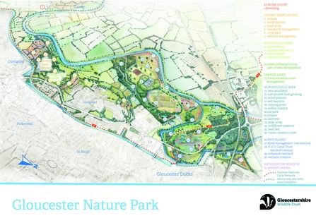 A map of Gloucester Nature Park with key