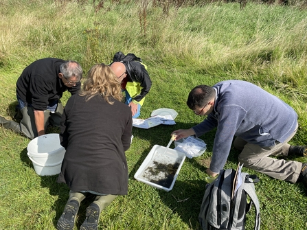 Volunteers doing riverfly survey (c) Ellie Murray