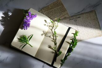 Nature Journal with flowers on it.