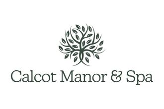 Calcot Manor and Spa logo, with their name and a tree-like graphic