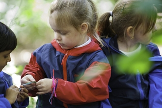 School children outside