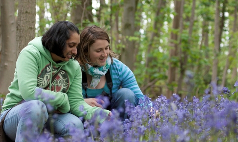 young people in a field
