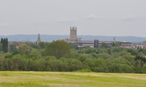 A view of the city from the Eco Park with the cathedral in the centre