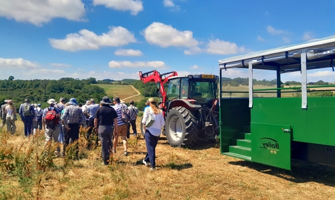 Volunteers enjoying a wildlife-friendly farming tour