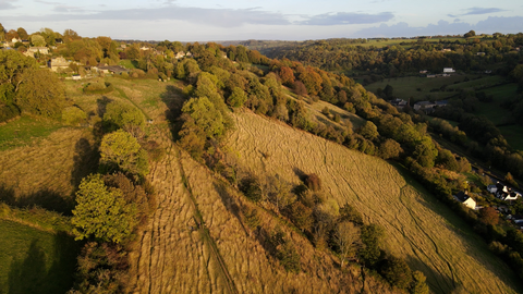 Aerial view of Blackness Banks