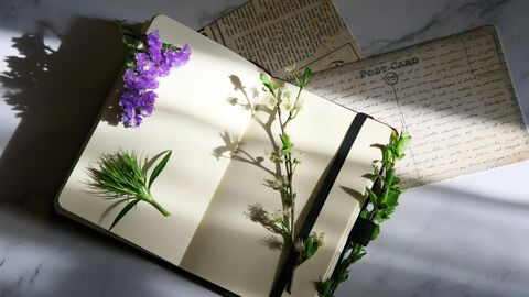 Nature Journal with flowers on it.