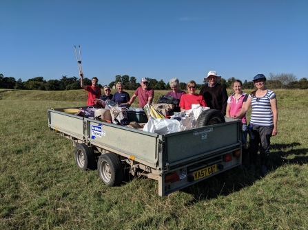 Volunteers on a River Sever Clean-up Day