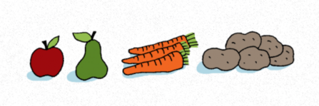  Apple,pear,carrots,potatoes_graphic