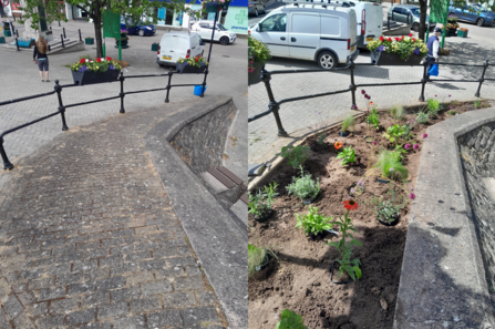 Cinderford de-paving work