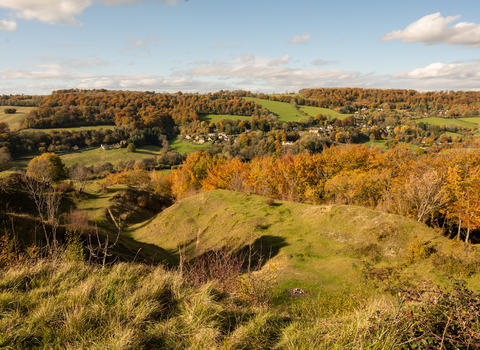 View of the Slad Valley from Swifts Hill