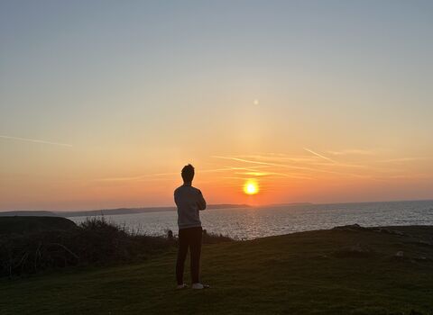 Allen taking in a sunset