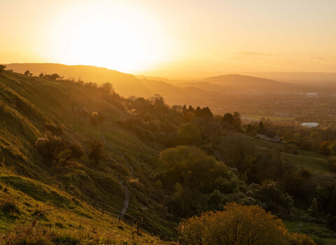 Autumnul shot of Crickley Hill